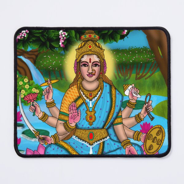 Item preview, Goddess Vijaya Lakshmi Artwork – Hindu Divine Victory Illustration designed and sold by Harshit_Digital_Arts.