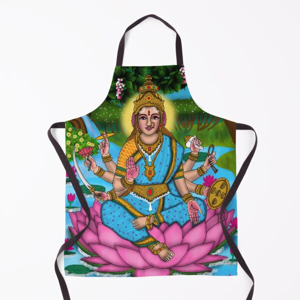Item preview, Goddess Vijaya Lakshmi Artwork – Hindu Divine Victory Illustration designed and sold by Harshit_Digital_Arts.