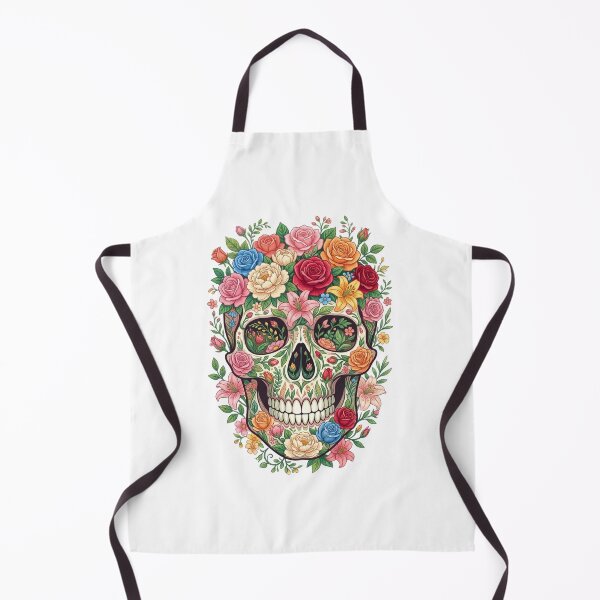 Item preview, TITLE: Floral Skull Bloom – 2D Rose Skull Illustration designed and sold by smailait.