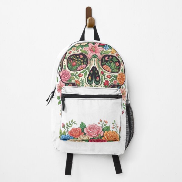 Item preview, TITLE: Floral Skull Bloom – 2D Rose Skull Illustration designed and sold by smailait.