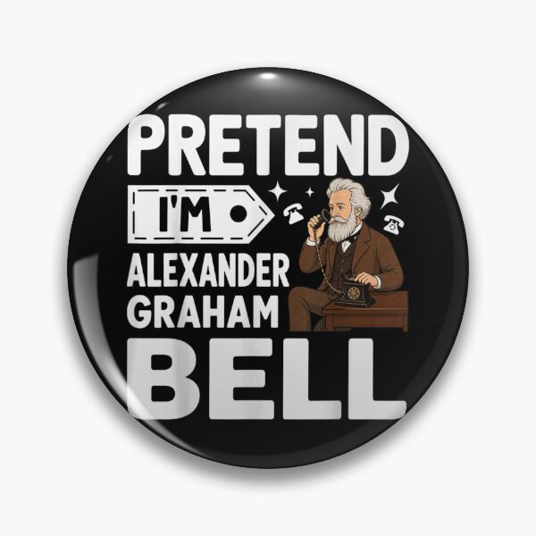 Item preview, Vintage Pretend I Am Alexander Graham Bell Inventor Telephone History Science Art designed and sold by StanaLuis.