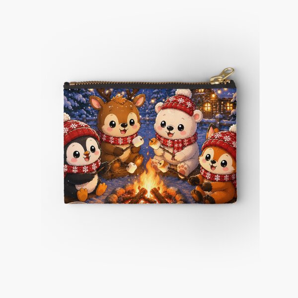 Item preview, Winter Friends Kawaii Christmas Animals Roasting Marshmallows designed and sold by GMACgraphicsCo.