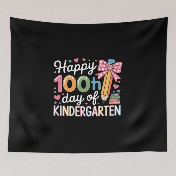 Item preview, Happy 100 Days of School Teacher Kindergarten Girls Kids designed and sold by BlassmausArt.
