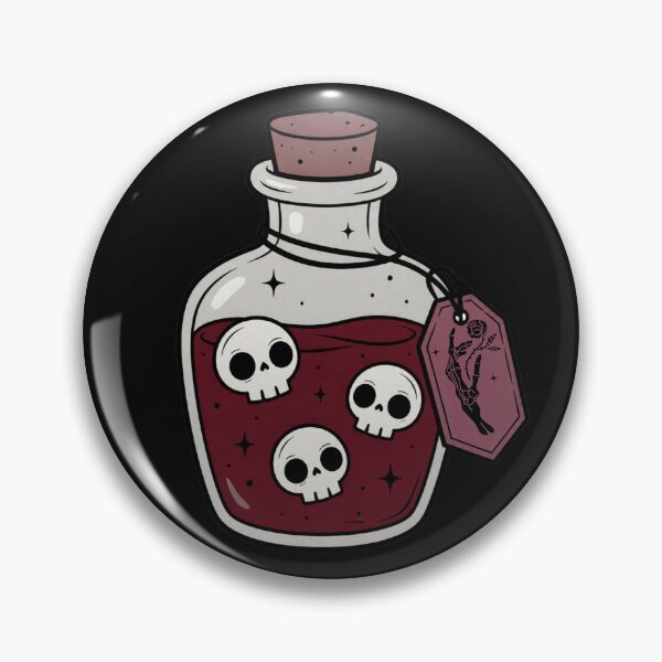 Item preview, Witchy Skull Potion Bottle designed and sold by Ora-kuro.