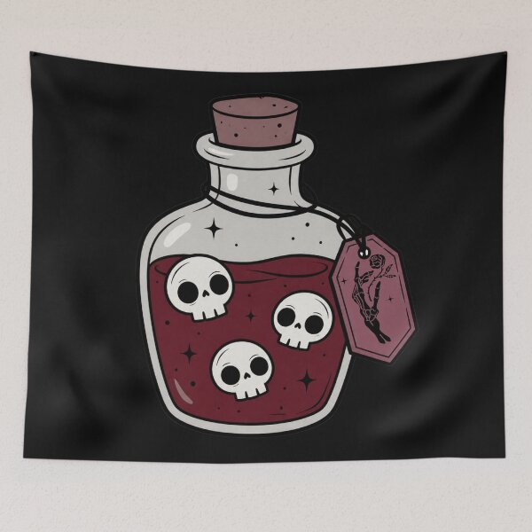 Item preview, Witchy Skull Potion Bottle designed and sold by Ora-kuro.