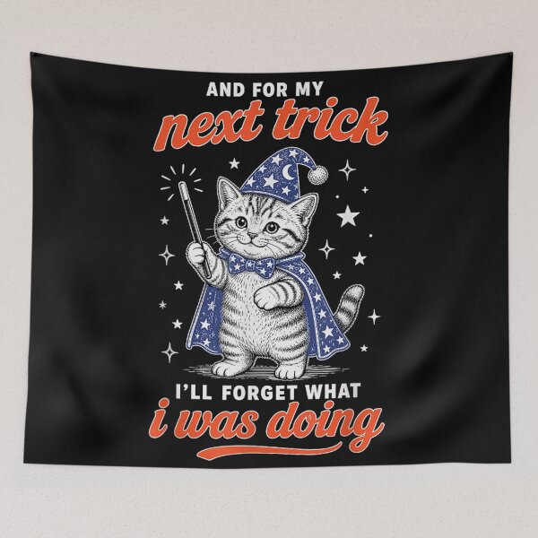 Item preview, Cute Wizard Cat I Will Forget What I Was Doing Magic designed and sold by StanaLuis.