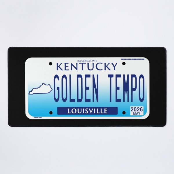 Item preview, Kentucky Golden Tempo Louisville Bluegrass State Pride Vintage Style License Plate designed and sold by StanaLuis.