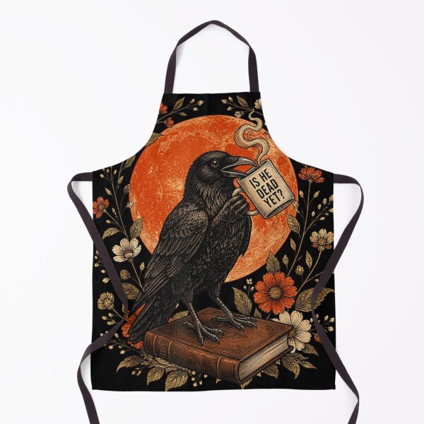 Item preview, Gothic Raven Is He Dead Yet Coffee Mug Moon Floral Dark Academia designed and sold by StanaLuis.