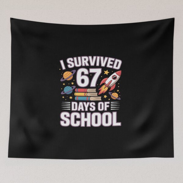 Item preview, I Survived 67 Days of School Space Astronauthool Teacher designed and sold by BlassmausArt.