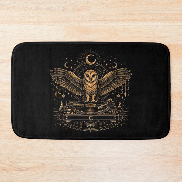 Item preview, Mystic Owl on Vinyl Turntable designed and sold by Nacho Average Designs.