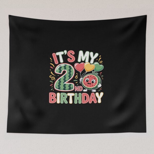 Item preview, It's My 2nd Birthday Watermelon Fruit Summer Family designed and sold by BlassmausArt.