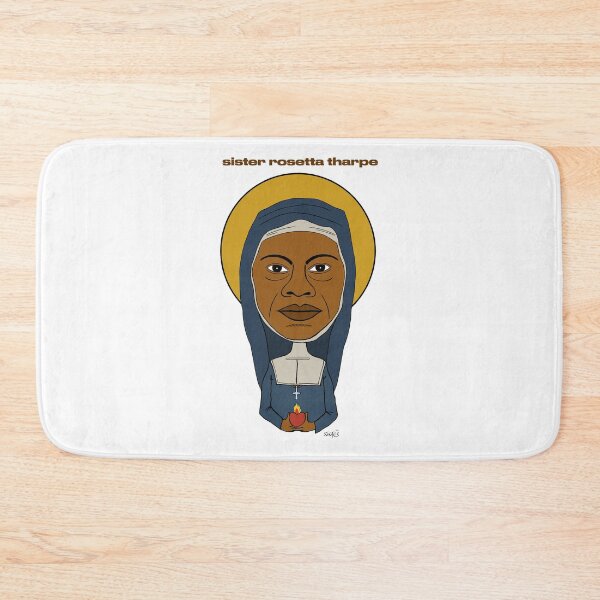 Item preview, A hand-drawn portrait of Sister Rosetta Tharpe in her nun's habit. Fan art. designed and sold by Eric Sintès.