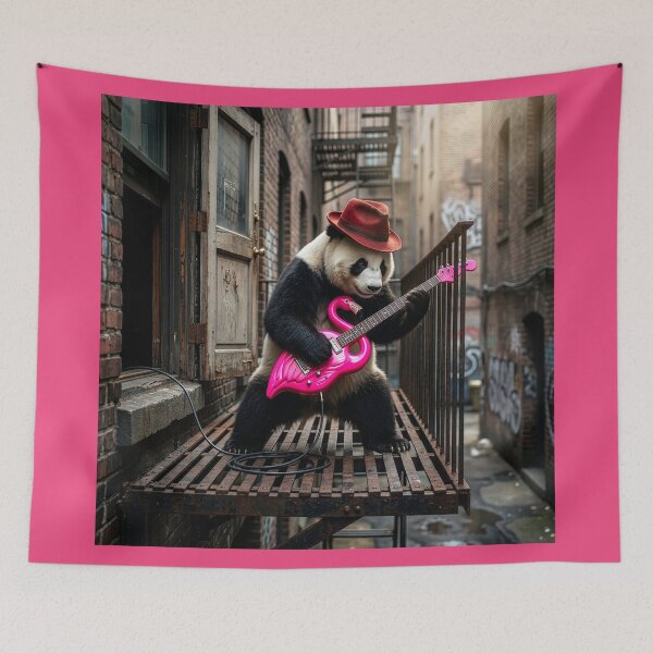 Item preview, Panda is Old School Rocker designed and sold by Tridentulus.