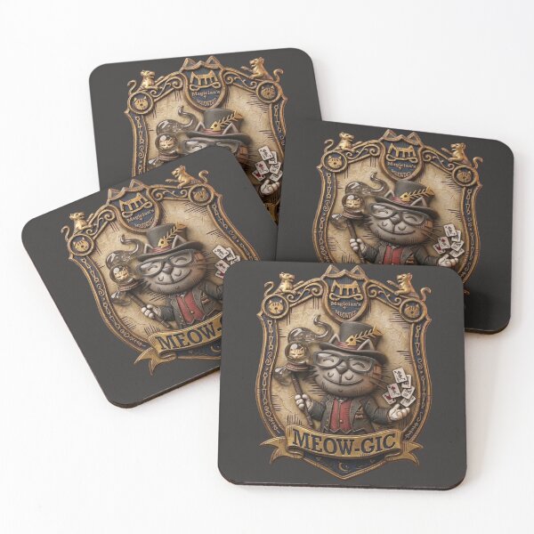 Item preview, MEOW-GIC: The Magician Meowdel Emblem / 喵術師：MEOWDEL 諧音系列徽章 / ニャ術師（ミャオジック）：MEOWDELの魔法の紋章 designed and sold by MeowdelStudio.