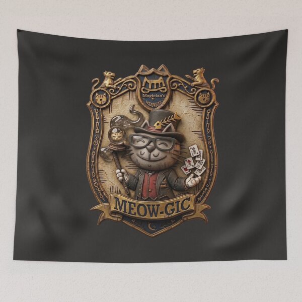 Item preview, MEOW-GIC: The Magician Meowdel Emblem / 喵術師：MEOWDEL 諧音系列徽章 / ニャ術師（ミャオジック）：MEOWDELの魔法の紋章 designed and sold by MeowdelStudio.