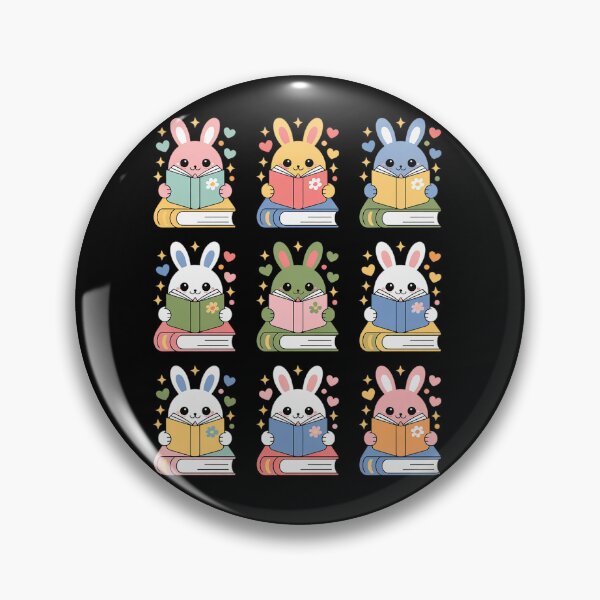 Item preview, Bunny Reading Books Easter Day Librarian Teacher Book designed and sold by BlassmausArt.