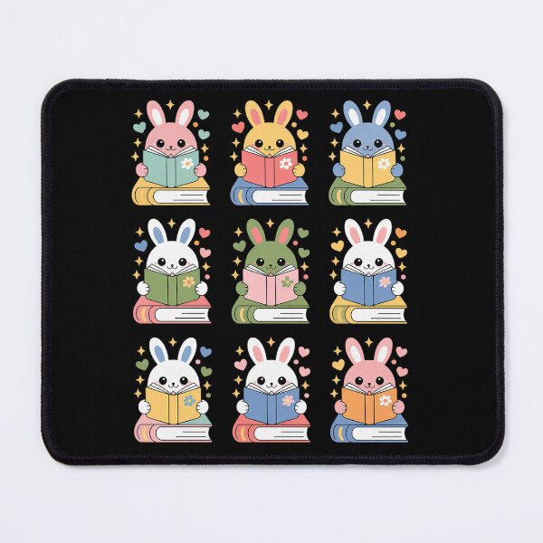 Item preview, Bunny Reading Books Easter Day Librarian Teacher Book designed and sold by BlassmausArt.