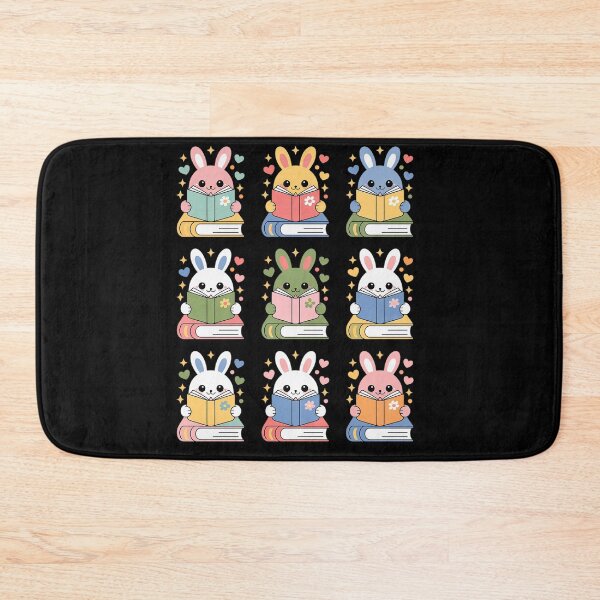 Item preview, Bunny Reading Books Easter Day Librarian Teacher Book designed and sold by BlassmausArt.