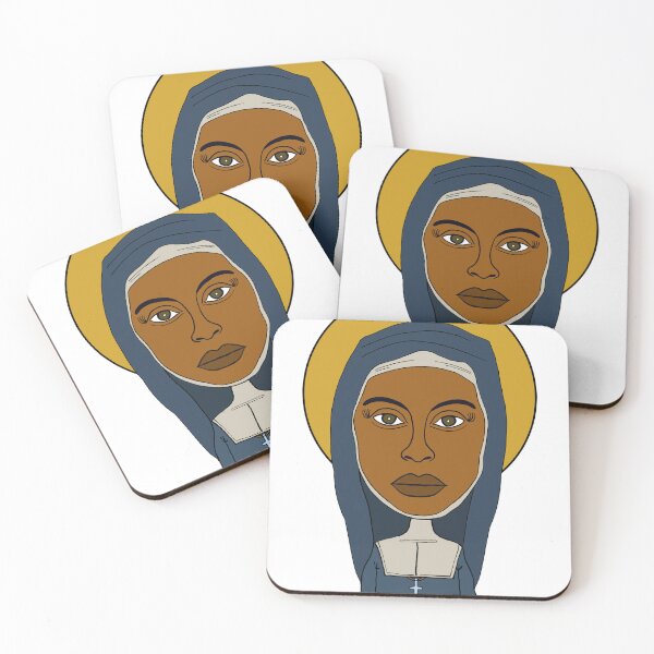 Item preview, A hand-drawn portrait of Erykah in a nun's habit. Fan art. designed and sold by Eric Sintès.