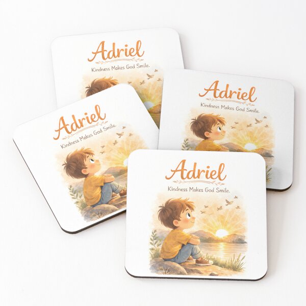 Item preview, Adriel Christian Kids Name Gift – Kindness Makes God Smile Affirmation designed and sold by LoveNurseries.