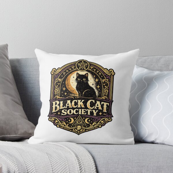 Item preview, Black Cat Society – Vintage Gothic Noir Cat Illustration designed and sold by DailyTrendFinds.