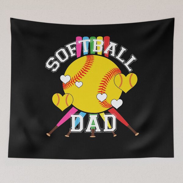 Item preview, Colorful Softball Dad Game Day Tee designed and sold by LashondaGreen89.