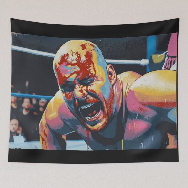 Item preview, Blood & Canvas | Gritty Retro Wrestling Pop Art designed and sold by The Irish Whip.