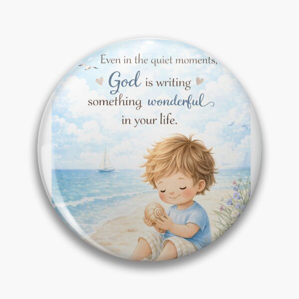 Item preview, God Is Writing Something Wonderful Christian Beach Nursery Art designed and sold by LoveNurseries.