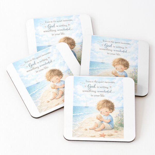 Item preview, God Is Writing Something Wonderful Christian Beach Nursery Art designed and sold by LoveNurseries.
