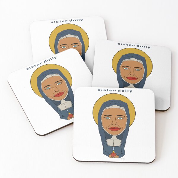 Item preview, A hand-drawn portrait of Dolly in a nun's habit. Fan art. designed and sold by Eric Sintès.