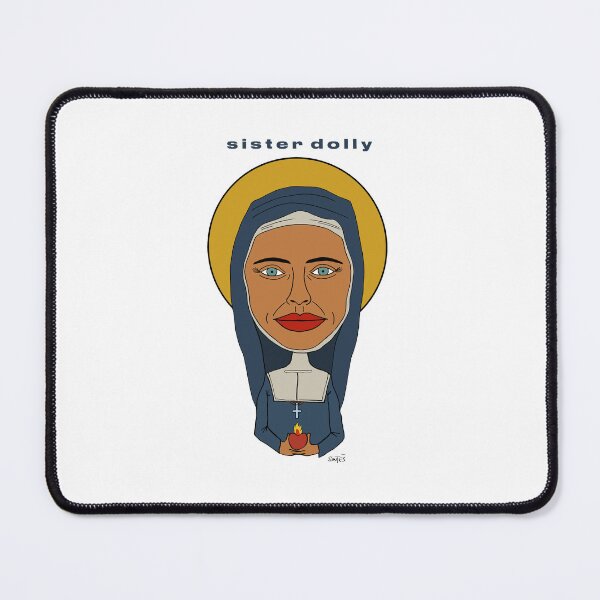 Item preview, A hand-drawn portrait of Dolly in a nun's habit. Fan art. designed and sold by Eric Sintès.