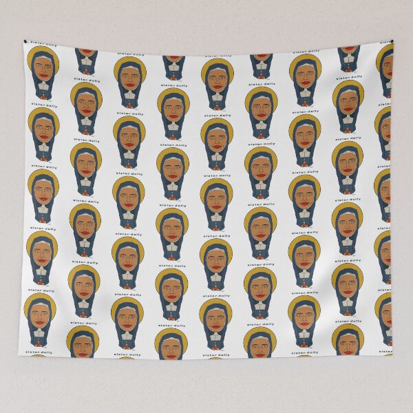 Item preview, A hand-drawn portrait of Dolly in a nun's habit. Fan art. designed and sold by Eric Sintès.