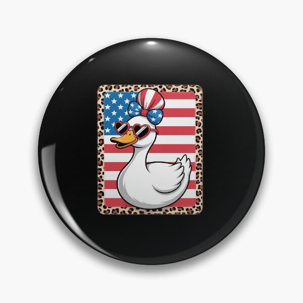Item preview, Leopard American Flag Bow Heart Glasses Goose 4th of July designed and sold by fferomananul.