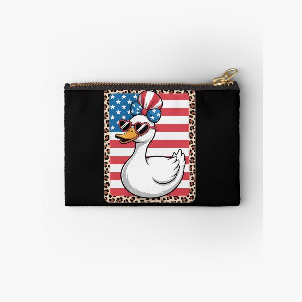 Item preview, Leopard American Flag Bow Heart Glasses Goose 4th of July designed and sold by fferomananul.