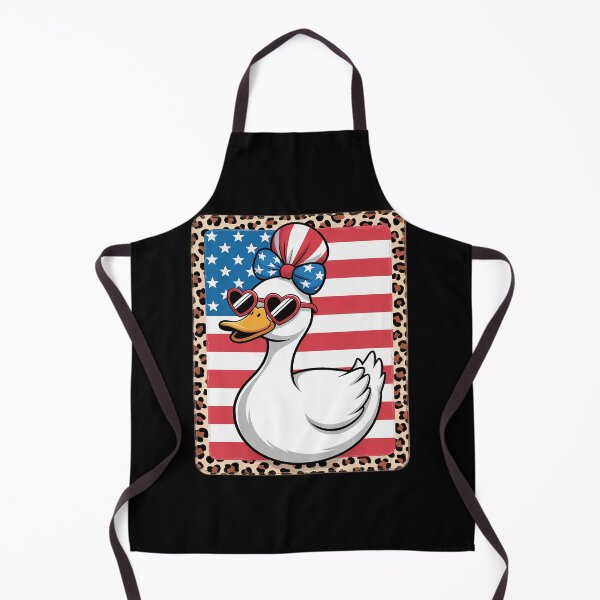 Item preview, Leopard American Flag Bow Heart Glasses Goose 4th of July designed and sold by fferomananul.