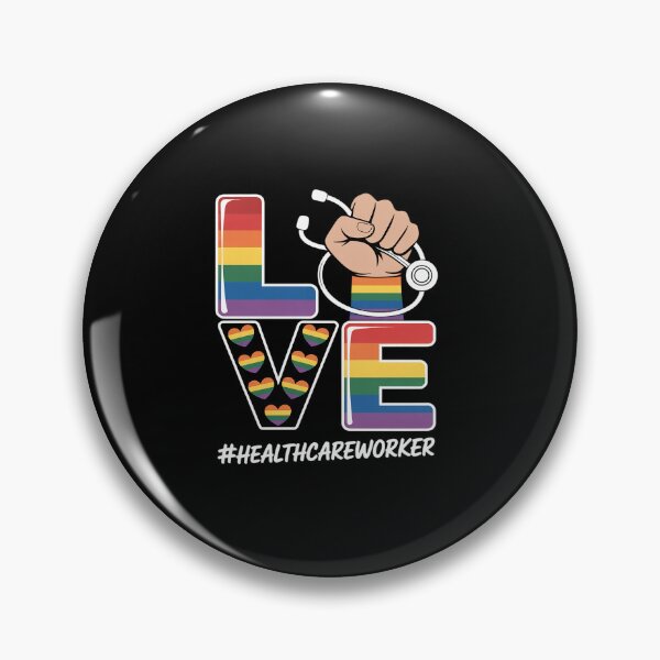 Item preview, LOVE Healthcare Worker LGBT Gay Pride Rainbow Flag Nursing designed and sold by fferomananul.