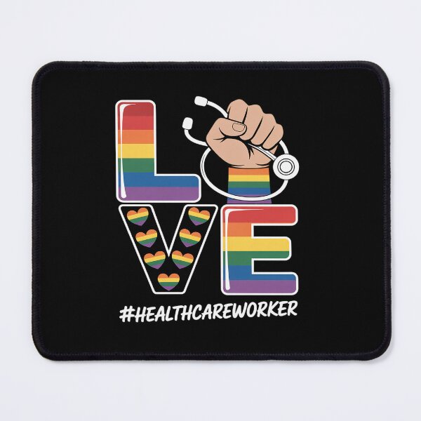 Item preview, LOVE Healthcare Worker LGBT Gay Pride Rainbow Flag Nursing designed and sold by fferomananul.