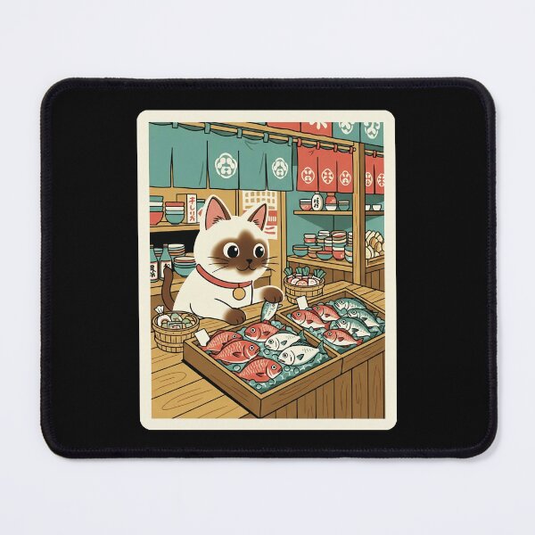 Item preview, Cute Sushi Market Cat Illustration designed and sold by JordynLadukeg65.