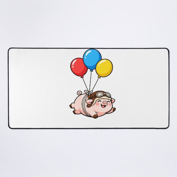 Item preview, Flying Pig Minimalist Balloon Art for Cute Animal Lovers designed and sold by RickE.