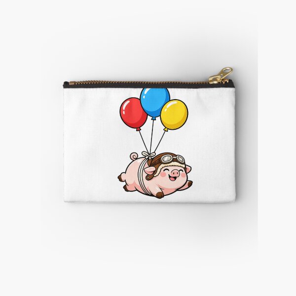 Item preview, Flying Pig Minimalist Balloon Art for Cute Animal Lovers designed and sold by RickE.