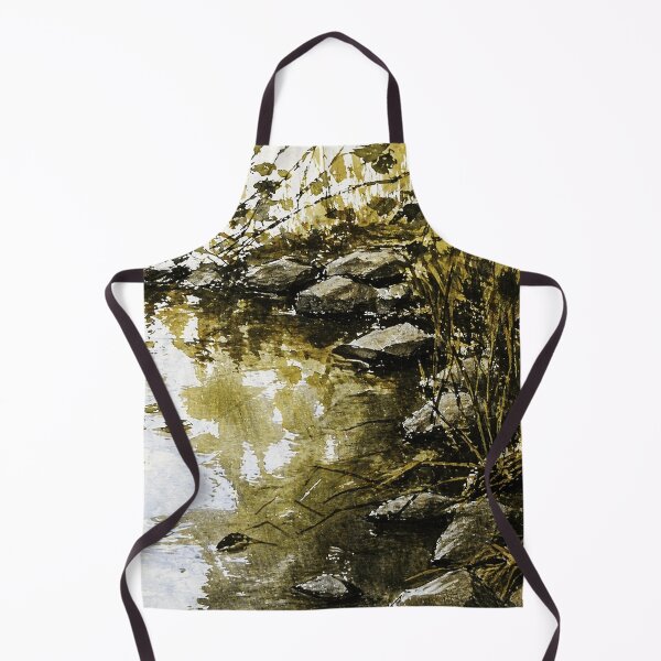 Item preview, Quiet Pond Watercolor Nature Sketch designed and sold by Modaozushi216.