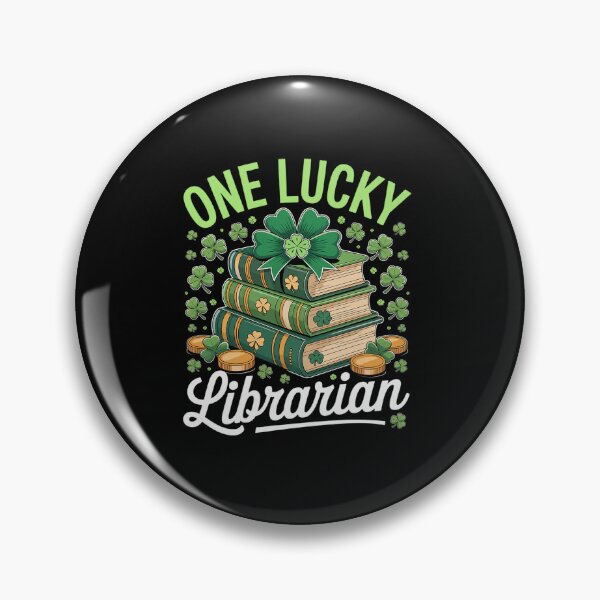 Item preview, Lucky Librarian St Patrick's Day Teacher Reading Book designed and sold by fferomananul.