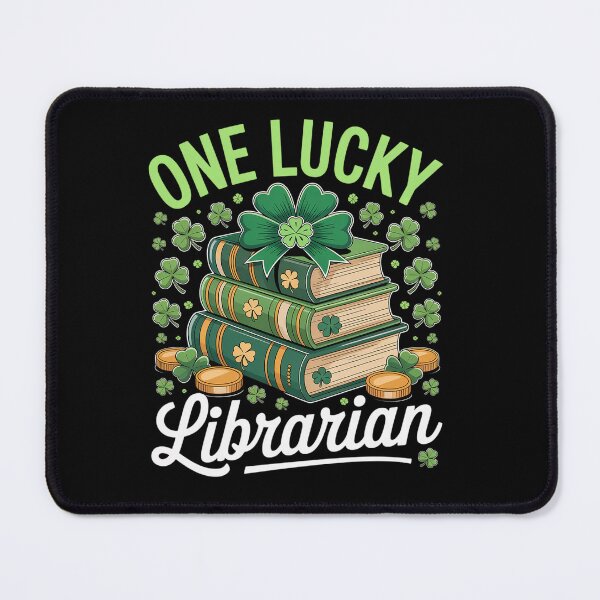 Item preview, Lucky Librarian St Patrick's Day Teacher Reading Book designed and sold by fferomananul.