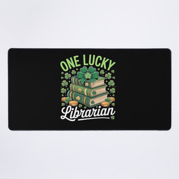 Item preview, Lucky Librarian St Patrick's Day Teacher Reading Book designed and sold by fferomananul.