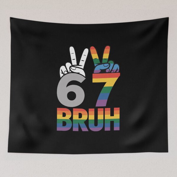 Item preview, Meme 67 Bruh LGBT Flag Gay Pride Month LGBTQ Six Seven 6 designed and sold by fferomananul.
