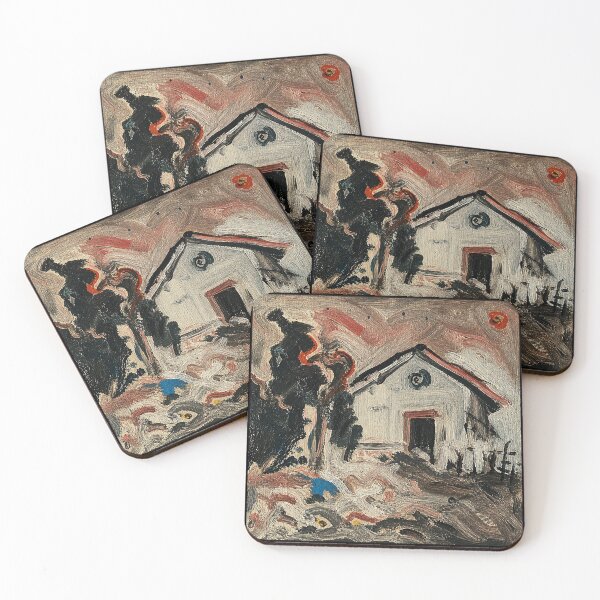 Item preview, Expressionist Cottage Painting Rustic Brushstroke  designed and sold by eliramaison.