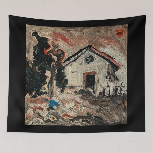 Item preview, Expressionist Cottage Painting Rustic Brushstroke  designed and sold by eliramaison.