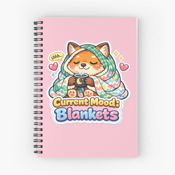 Item preview, Current Mood Blankets Cute Fox Cozy Animal Art designed and sold by Xemora.