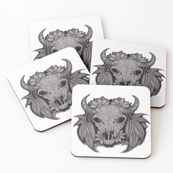 Item preview, western cow skull drawing  designed and sold by pksart1.