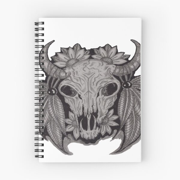 Item preview, western cow skull drawing  designed and sold by pksart1.